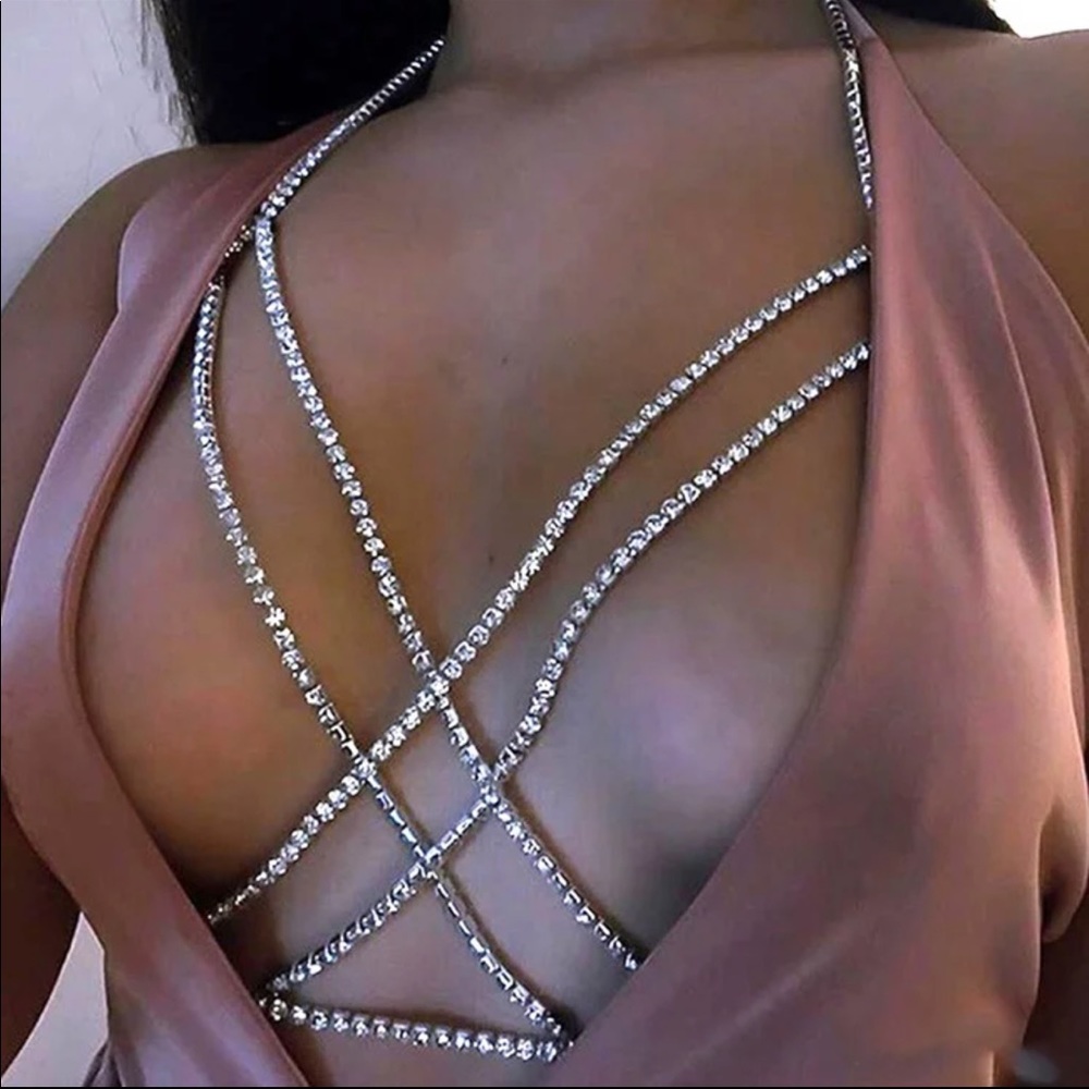 Rhinestone Sexy Body Chain Jewelry Bra